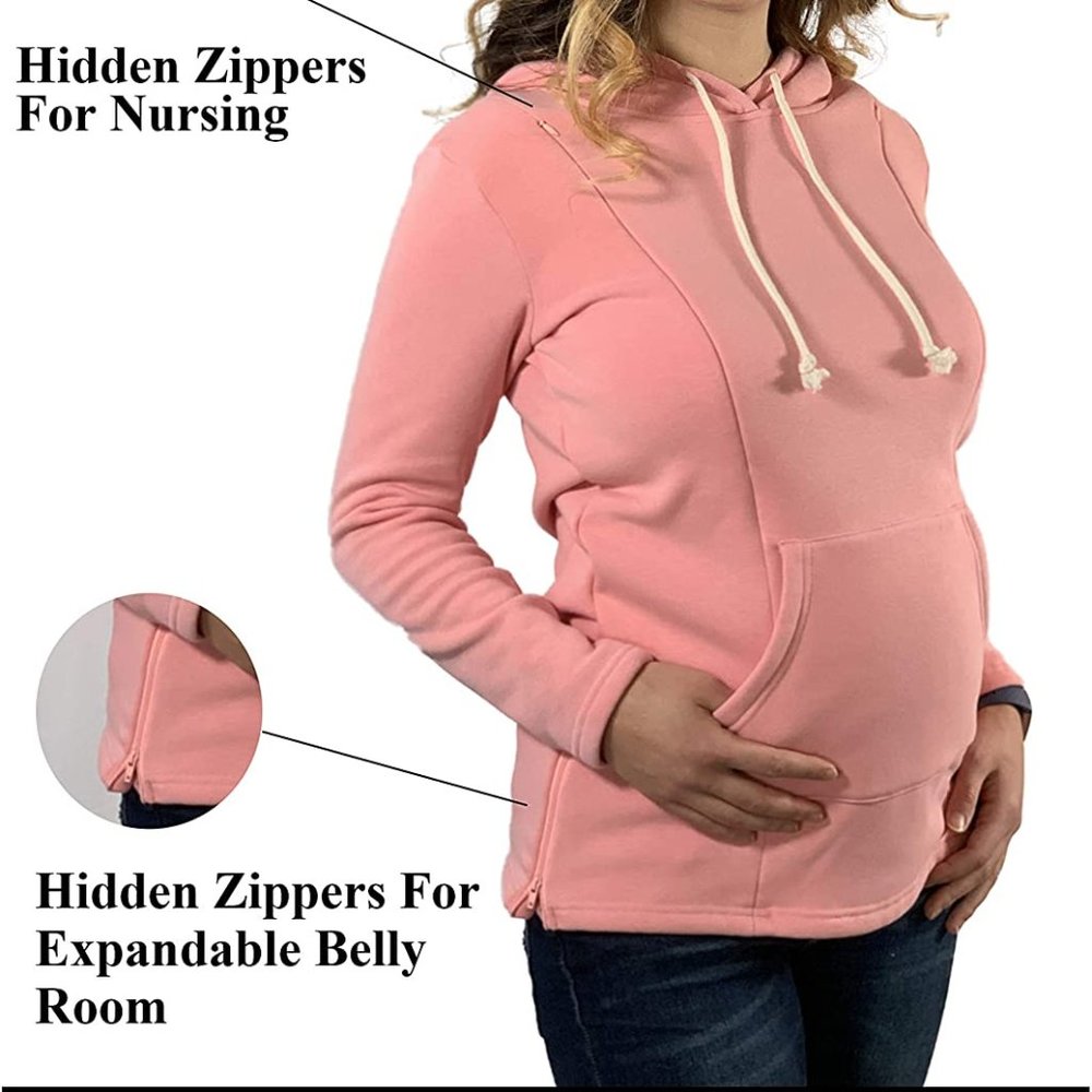 NWT Bearsland Maternity Nursing Sweatshirt Hoodie - Picture 6 of 15